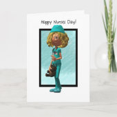 Cartoon Nurse, Nurses Day Greeting Card Kaart (Voorkant)