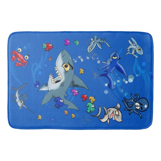 Cartoon Ocean Badmat (Voorkant)