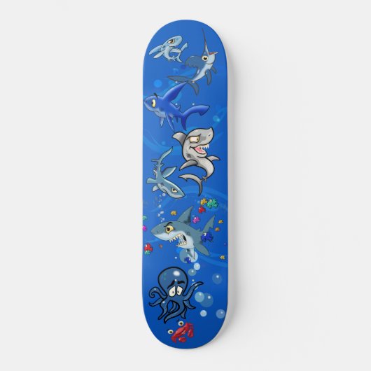 Cartoon Ocean Persoonlijk Skateboard (Voorkant)