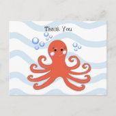 Cartoon Octopus Briefkaart (Voorkant)