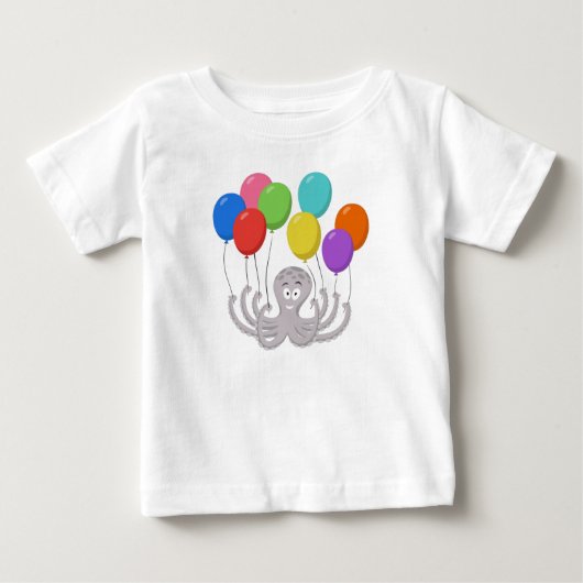Cartoon Octopus Colorful Balloons (Voorkant)