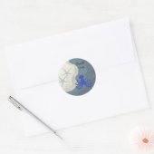 Cartoon Octopus Dank Je Ronde Sticker (Envelop)