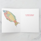 Cartoon Octopus Grote Kerst Kaart (Binnen)