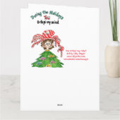 Cartoon Octopus Grote Kerst Kaart (Achterkant)