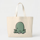 Cartoon Octopus Grote Tote Bag (Voorkant)