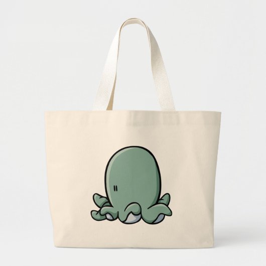 Cartoon Octopus Grote Tote Bag (Voorkant)