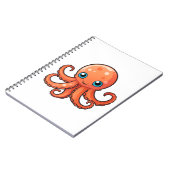 Cartoon octopus illustratie notitieboek (Linkerzijde)