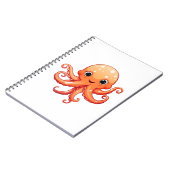 Cartoon octopus illustratie notitieboek (Linkerzijde)