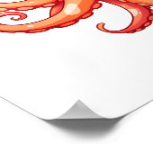 Cartoon octopus illustratie poster (Hoek)