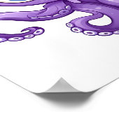 Cartoon octopus illustratie poster (Hoek)