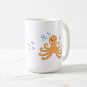 Cartoon Octopus Koffiemok (Voorkant rechts)