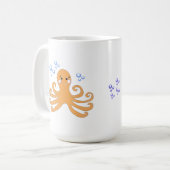 Cartoon Octopus Koffiemok (Voorkant links)