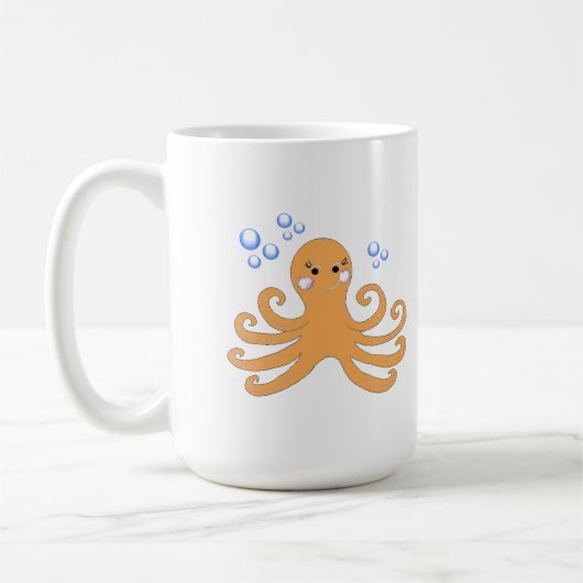 Cartoon Octopus Koffiemok (Links)