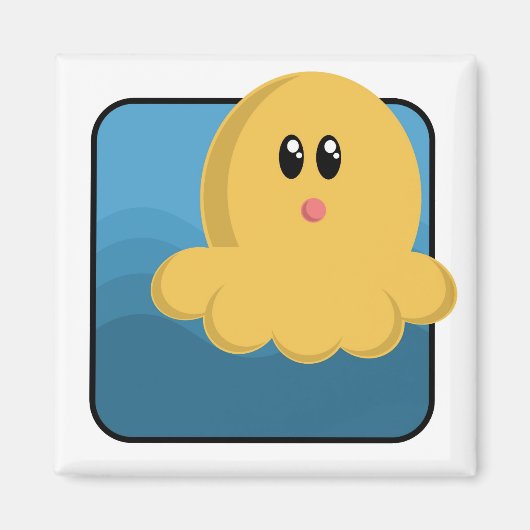 Cartoon Octopus Magneet (Voorkant)