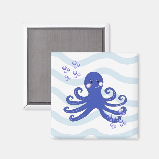 Cartoon Octopus Magneet (Voorkant / Achterkant)