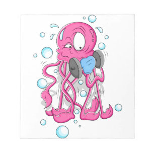 Cartoon Octopus Notitieblok