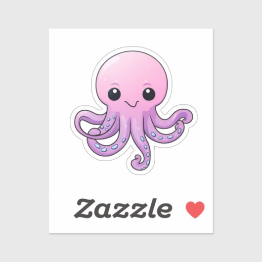 Cartoon octopus sticker (Vel)
