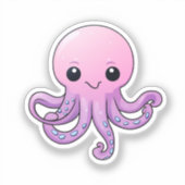 Cartoon octopus sticker (Voorkant)