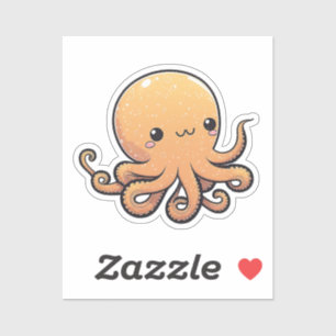 Cartoon octopus sticker