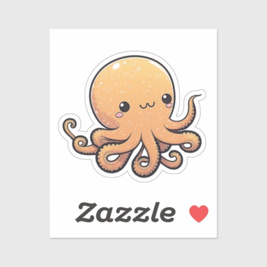 Cartoon octopus sticker (Vel)