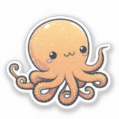 Cartoon octopus sticker (Voorkant)