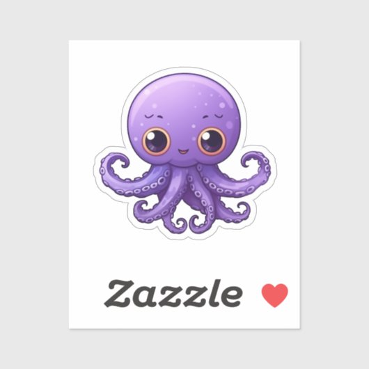 Cartoon octopus sticker (Vel)
