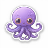 Cartoon octopus sticker (Voorkant)