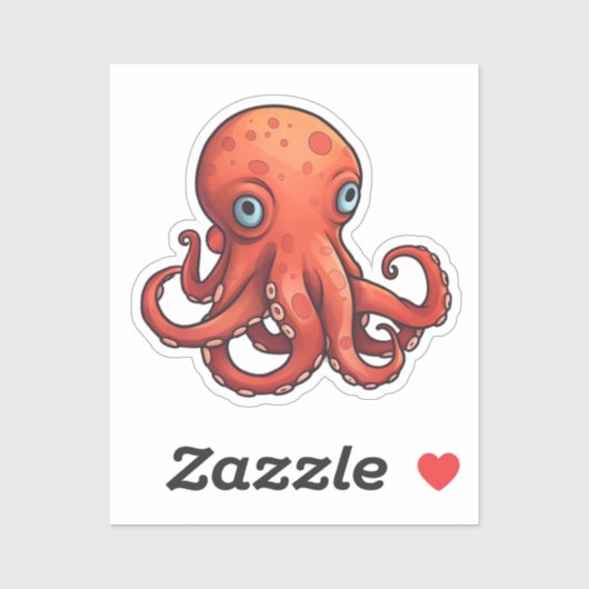 Cartoon octopus sticker (Vel)