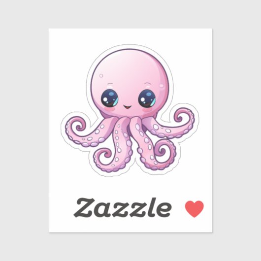 Cartoon octopus sticker (Vel)