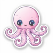 Cartoon octopus sticker (Voorkant)
