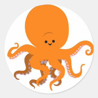 Cartoon Octopus Sticker