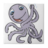 Cartoon Octopus Tegeltje (Voorkant)