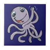 Cartoon Octopus Tegeltje (Voorkant)