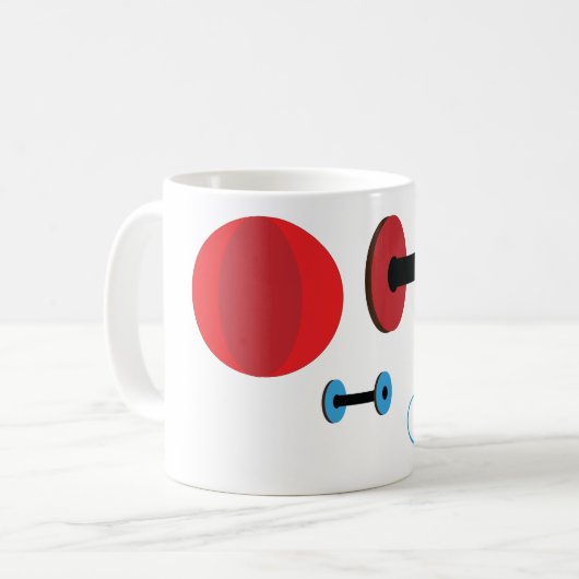 cartoon oefengereedschappen mok (Voorkant links)