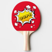 Cartoon OEPS En SMASH Tafeltennisbatje (Achterkant)