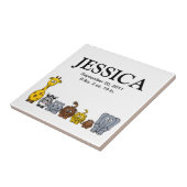 Cartoon Oerwoud Dieren 2 Nieuwe Babytitel Tile Tegeltje (Zijkant)