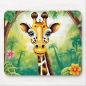 Cartoon Oerwoud Giraffe Muismat (Voorkant)