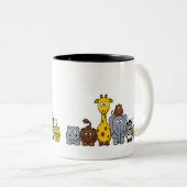 Cartoon Oerwouden Tweekleurige Koffiemok (Voorkant rechts)