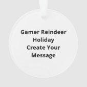 Cartoon Oh Deer Funny Reindeer HolAcrylic Ornament (achterkant)