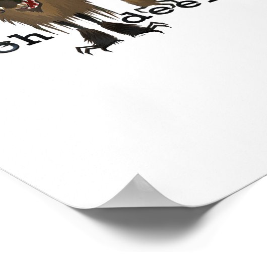 Cartoon Oh Deer Funny Reindeer Holiday Gamer Gift Poster (Hoek)