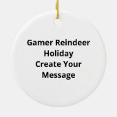 Cartoon Oh Deer Funny Reindeer Holiday GamOrnament Keramisch Ornament (Achterkant)