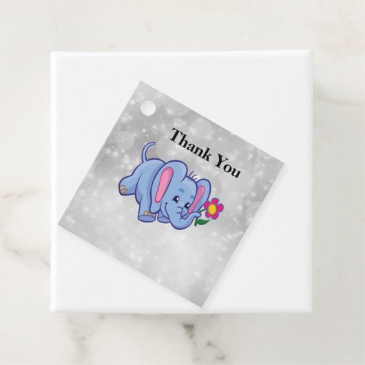 Cartoon olifant bedankjes labels (In situ)