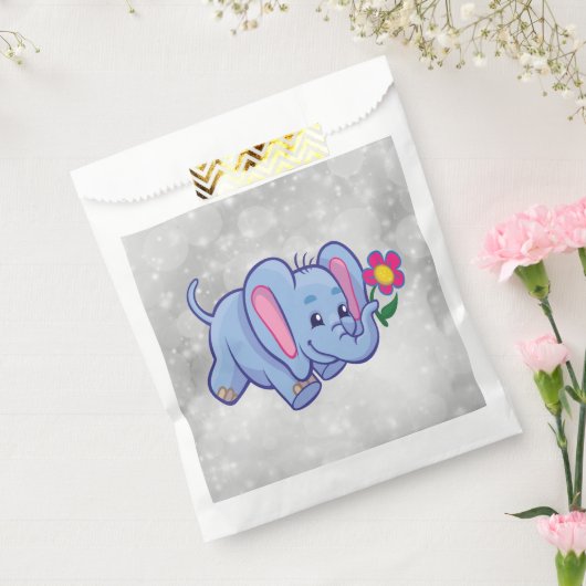 Cartoon olifant bedankzakje (Gezegeld)