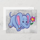 Cartoon olifant briefkaart (Voorkant / Achterkant)