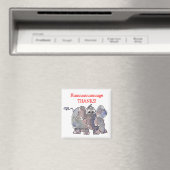 Cartoon olifant dank u geschenkmagneet magneet (Insitu (Vaatwasser))