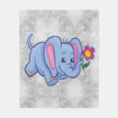 Cartoon olifant fleece deken (Voorkant)