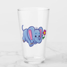 Cartoon olifant glas