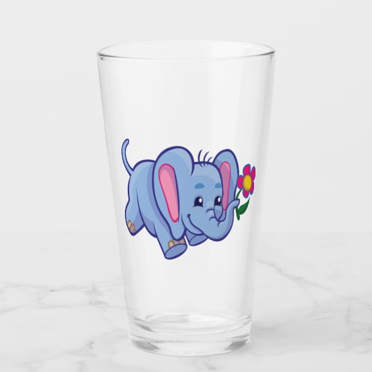 Cartoon olifant glas (Voorkant)