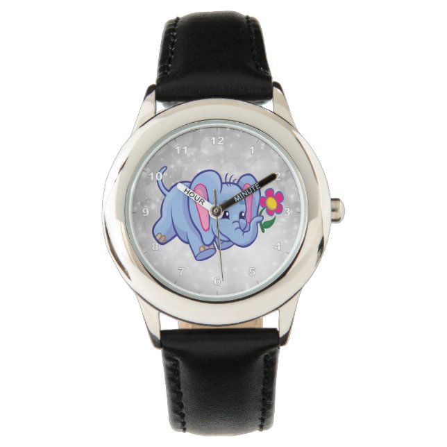 Cartoon olifant horloge (Voorkant)