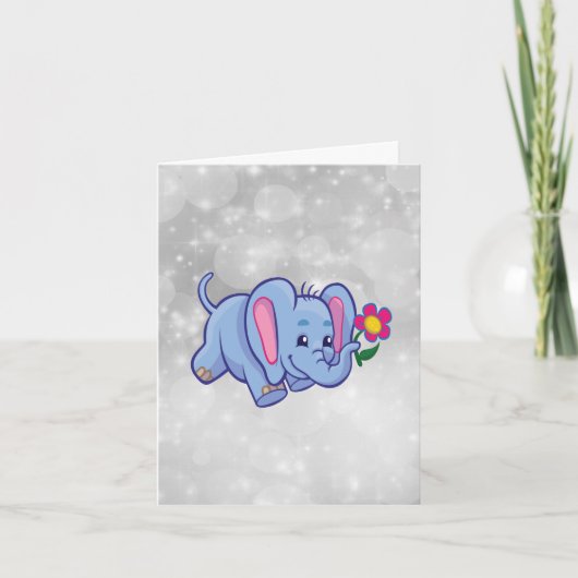 Cartoon olifant kaart (Voorkant)